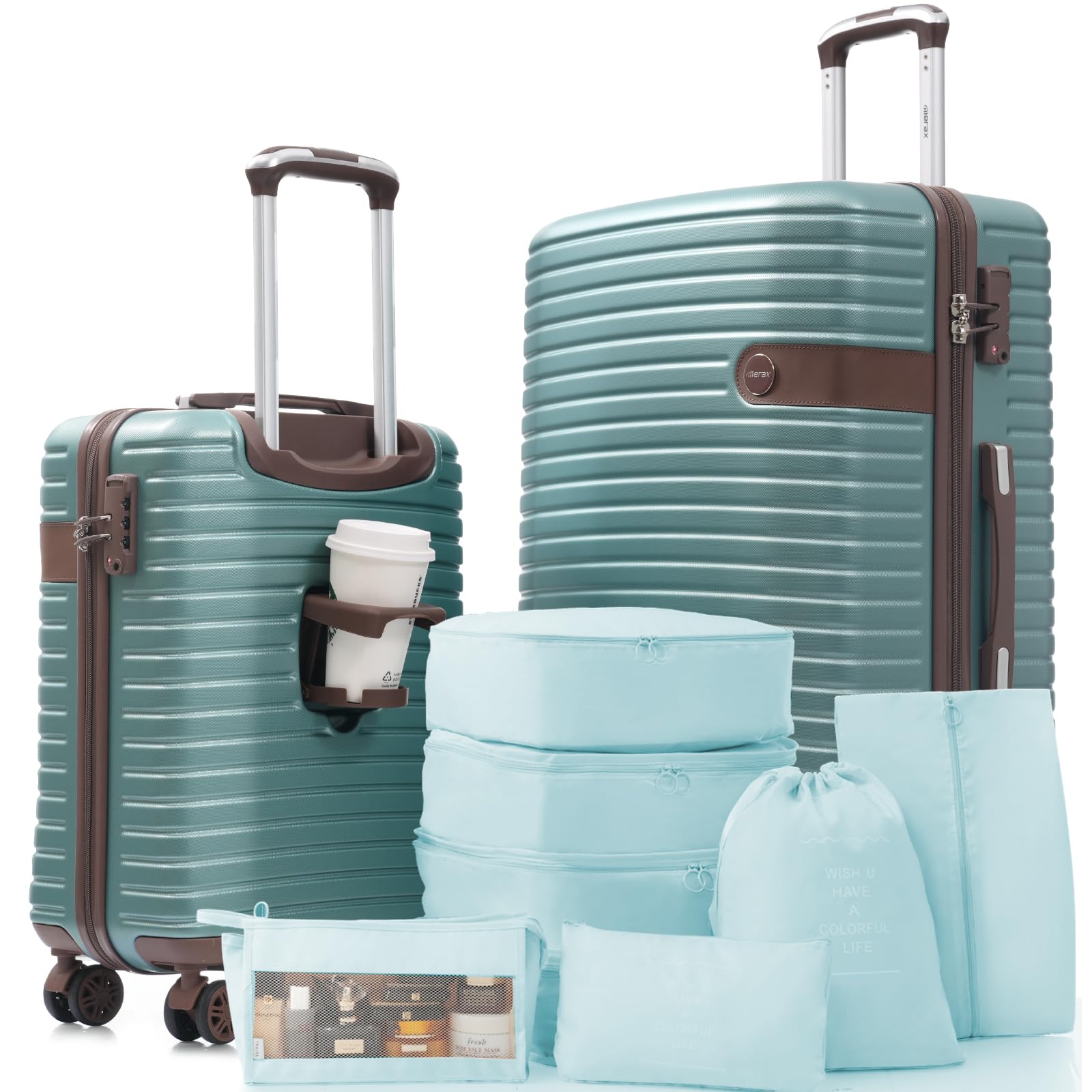 Amazon.com: Merax 2 Piece Hardshell Luggage Set 20/28 inch Carry